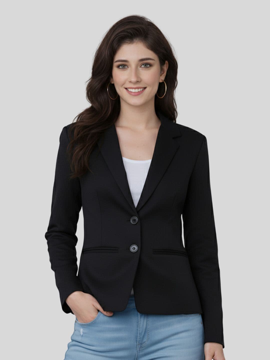 Moda Rapido Notched Lapel Collar Single-Breasted Formal Blazer - view 1