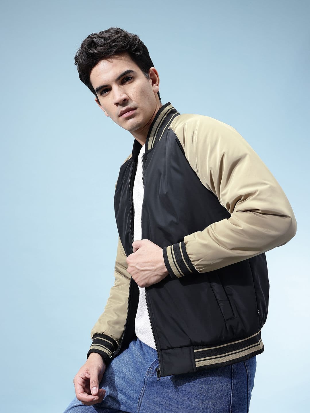 glitchez Raglan Sleeves Varsity Jacket - view 1