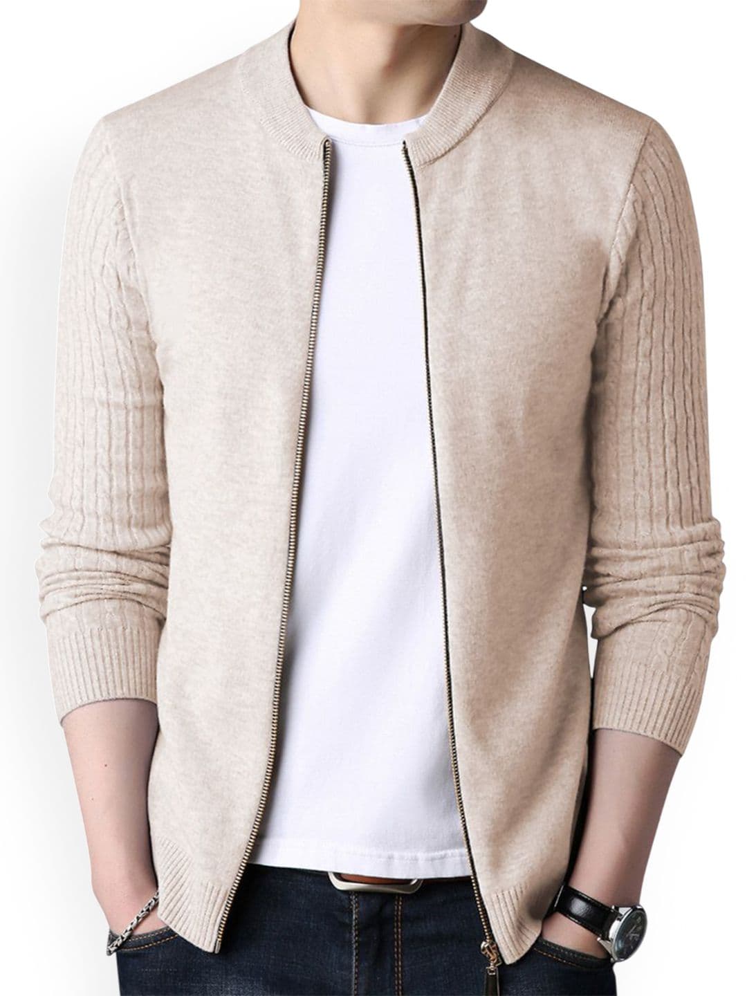 StyleCast Men Mandarin Collar Long Sleeves Quilted Jacket - view 1