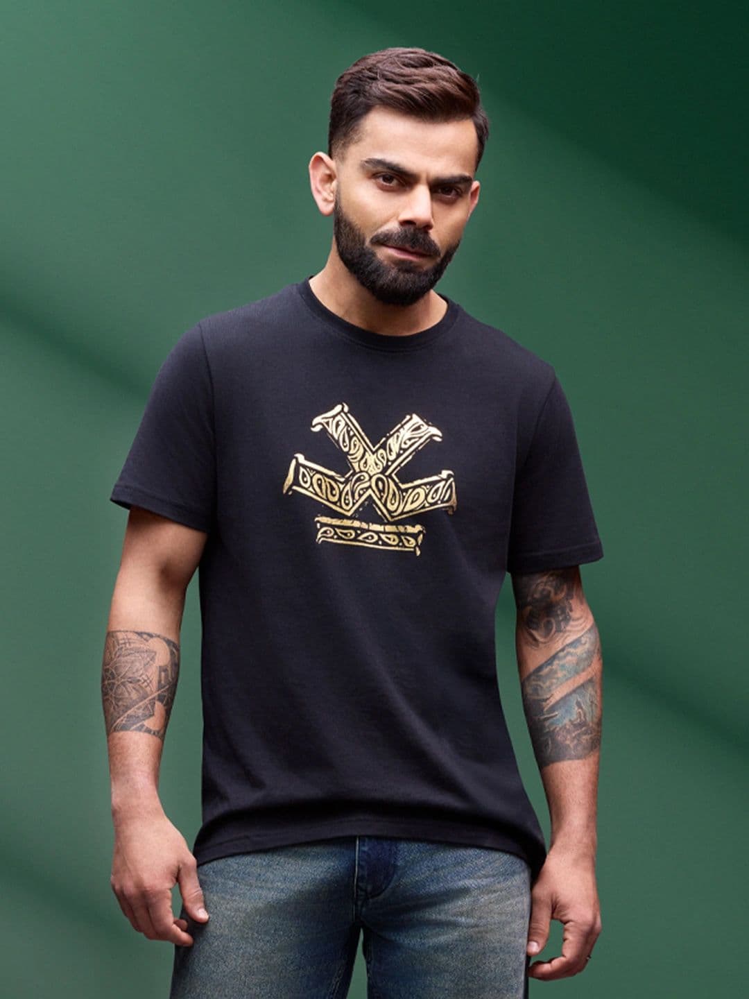WROGN Men Slim Fit Graphic Printed Round Neck Casual T-shirt - view 1