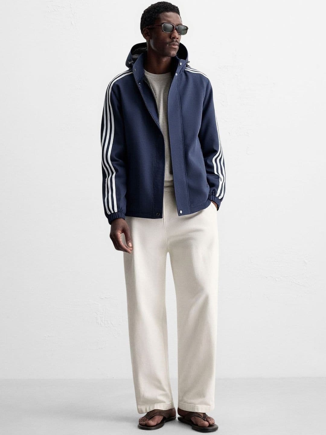 HERE&NOW Men Side Striped Woven Hooded Jacket - view 1