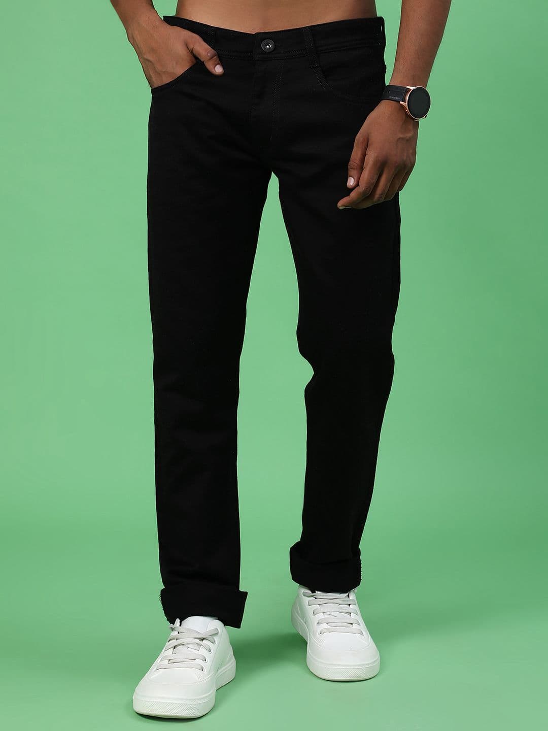 V-Mart Men Regular Fit Mid-Rise Cotton Stretchable Jeans - view 1