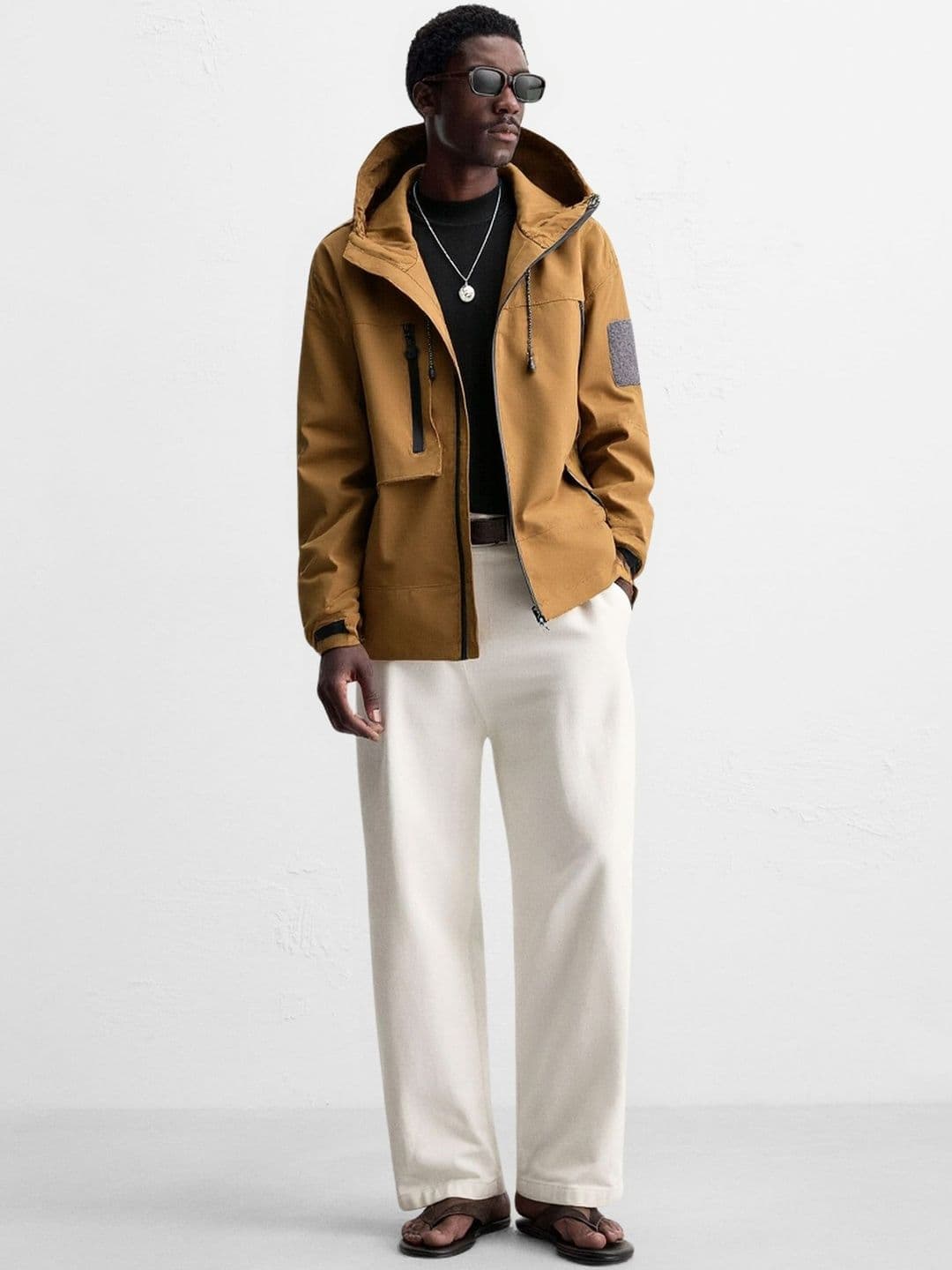 HERE&NOW Men Brown Open Front Jacket - view 1