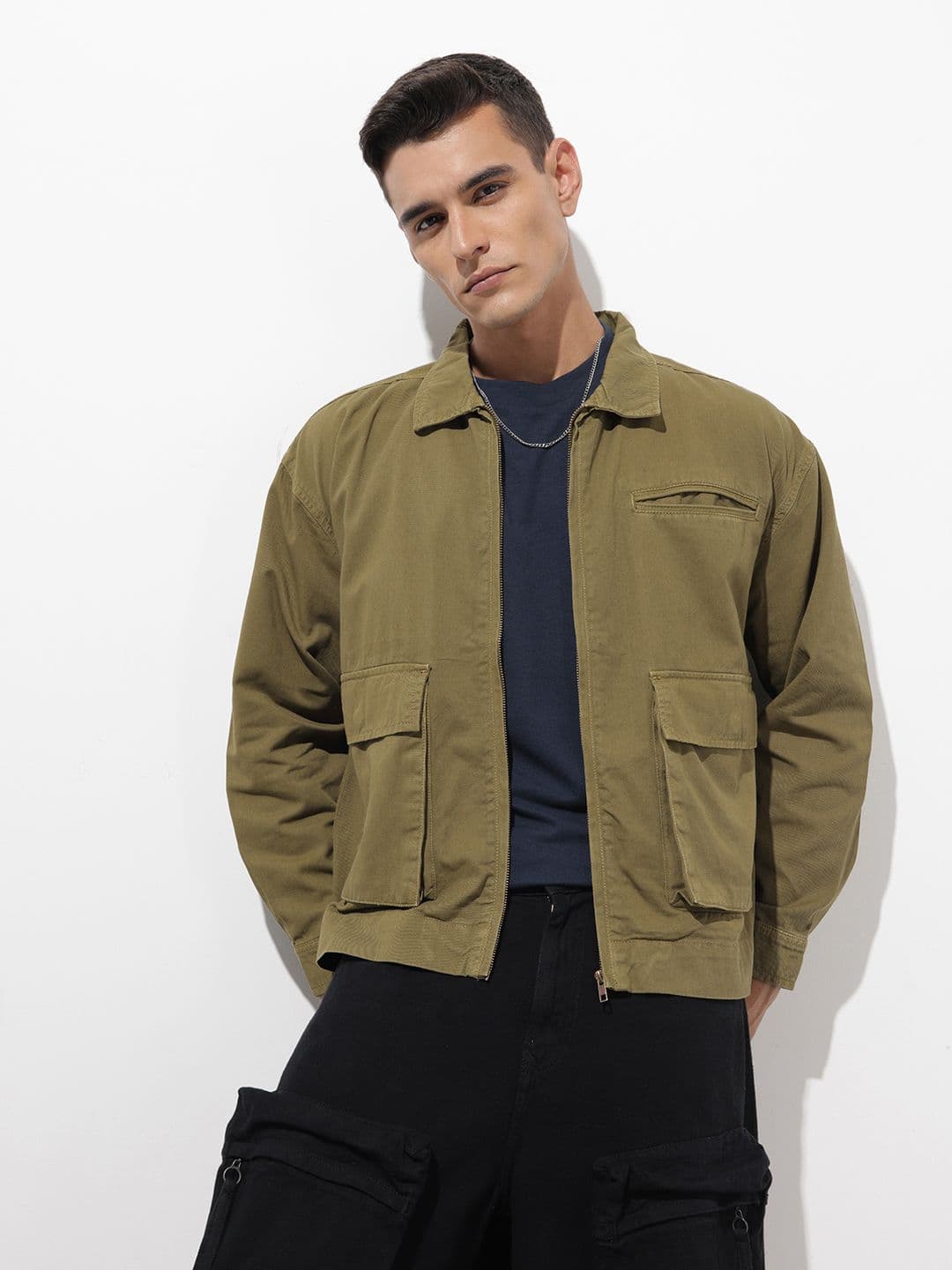 The Roadster Life Co. Overdyed Pure Cotton Relaxed Fit Jacket - view 1