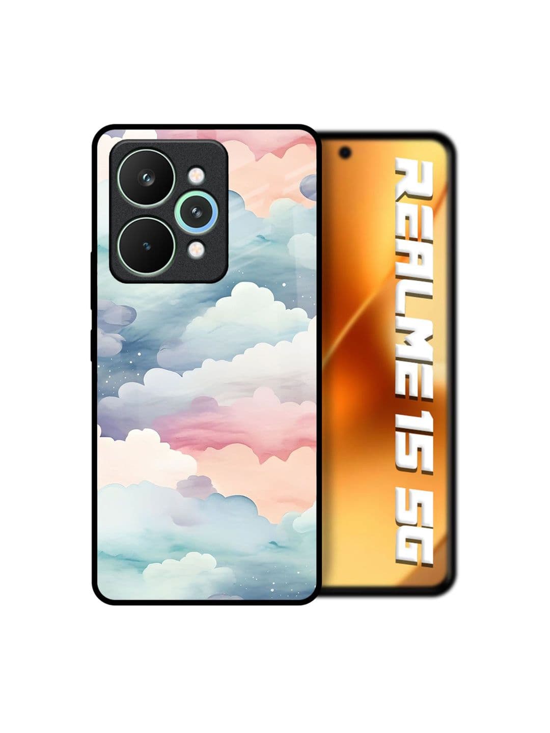 QRIOH Unisex Realme 15 5G Quirky Starry Cloud Shockproof Back Case - view 1