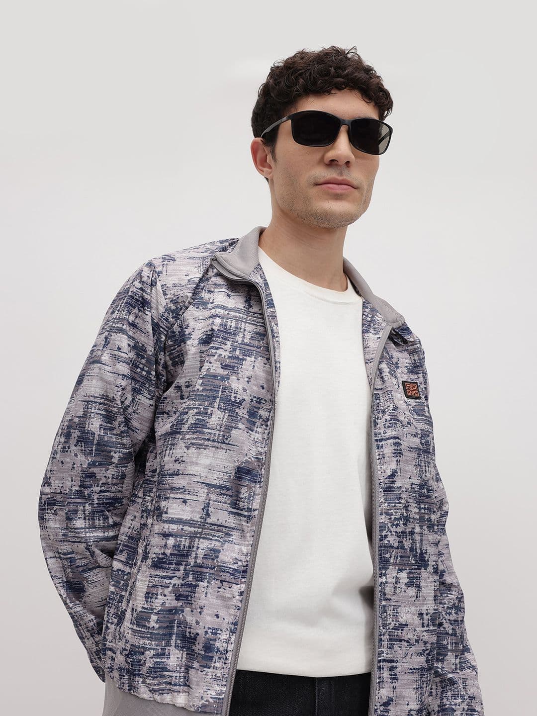 The Roadster Life Co. Abstract Printed Bomber Jacket - view 1