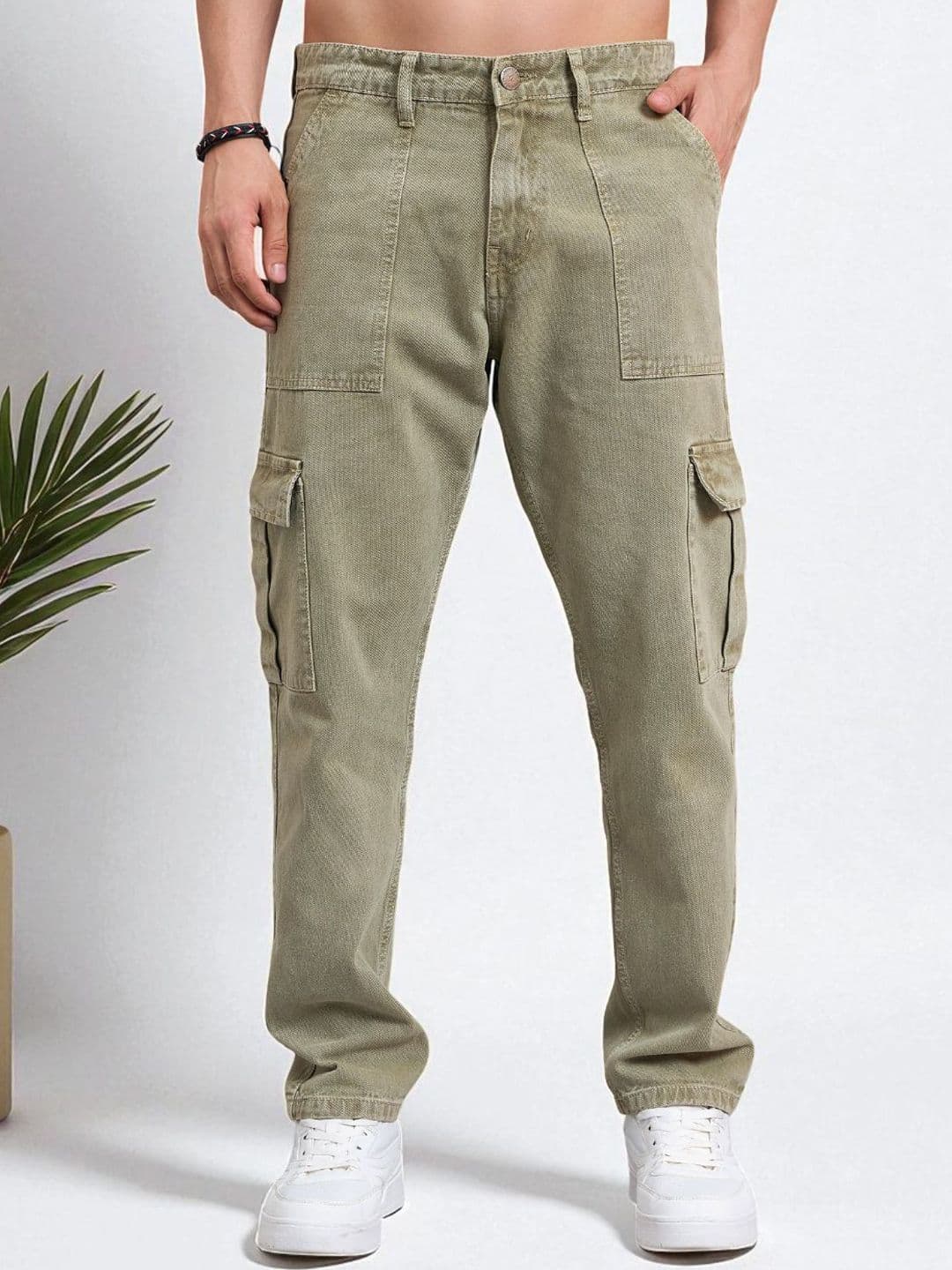STUDIO NEXX Men Straight Fit Mid-Rise Light Fade Jeans - view 1