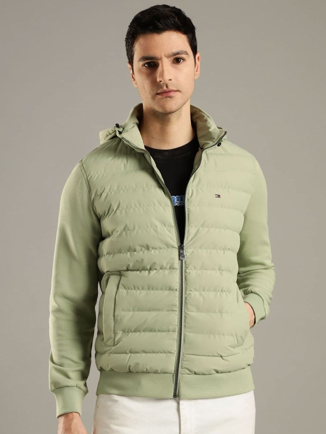 Tommy Hilfiger Men Hooded Solid Puffer Jacket - view 1