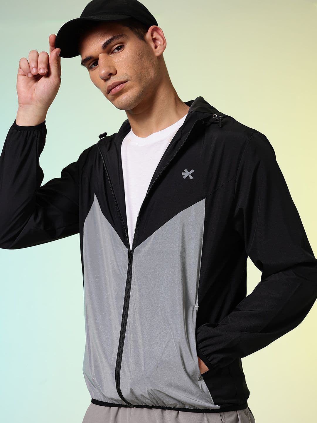 HRX by Hrithik Roshan Colourblocked Hooded Running Sporty Jacket - view 1