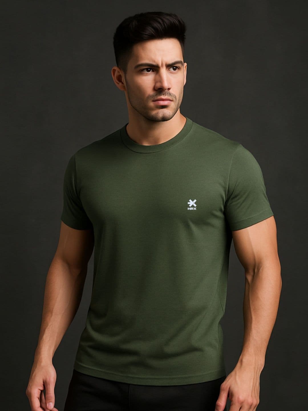 HRX by Hrithik Roshan Men Brand Logo Printed Round Neck T-shirt - view 1