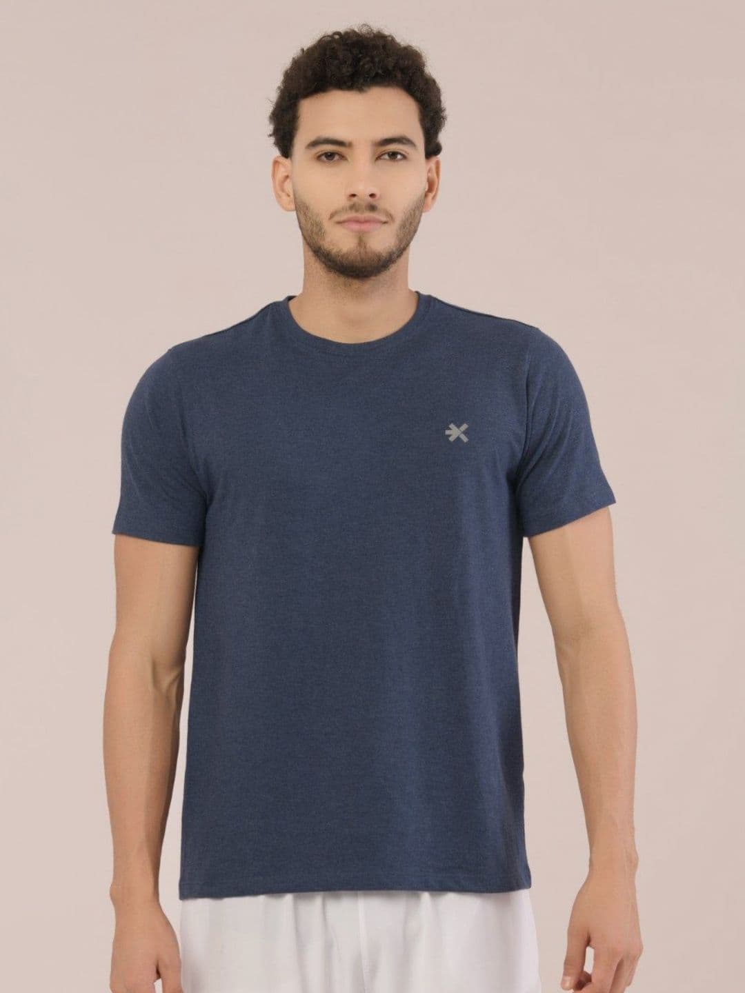 HRX by Hrithik Roshan Men Self Design Round Neck Cotton T-shirt - view 1
