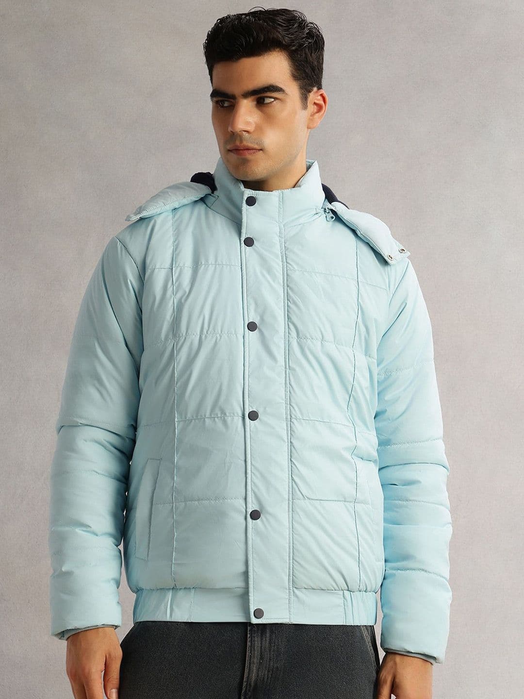 Thomas Scott Men's Hooded Solid Puffer Jacket - view 1