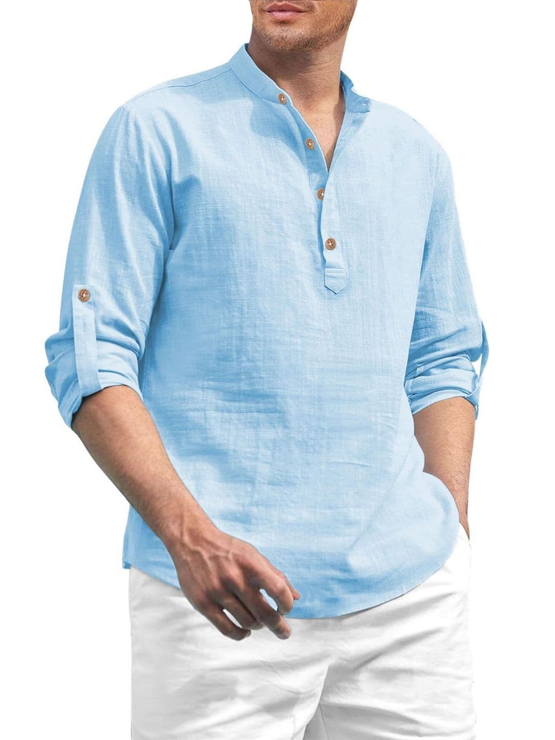 Edin Men Blue Kurtas - view 1