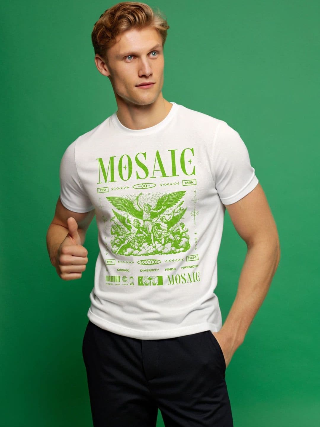 HERE&NOW Men Round Neck Graphic Printed Bio Finish T-shirt - view 1