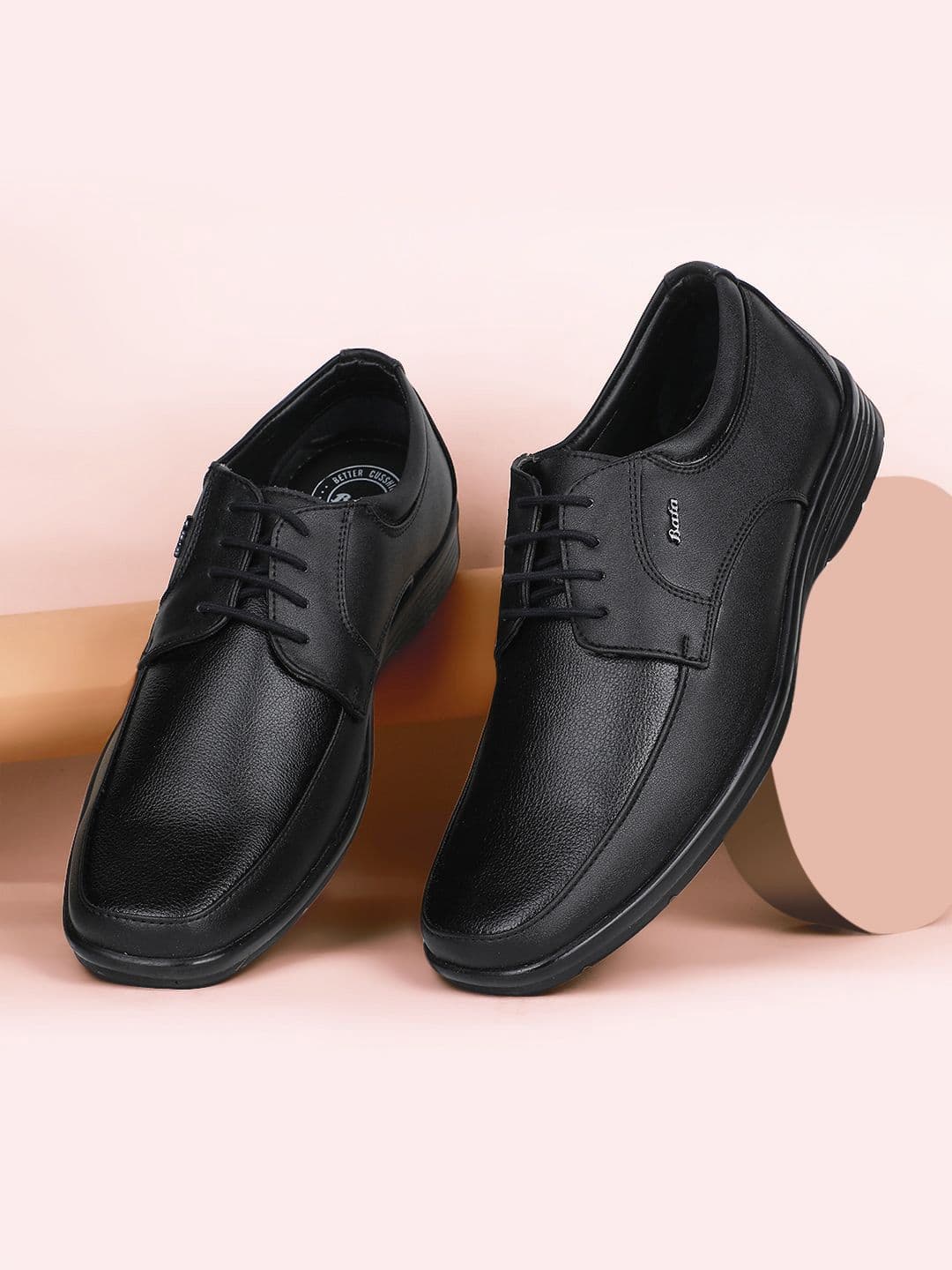 Bata Men Mid-Top Pointed Toe Cushioned Footbed Formal Derbys - view 1