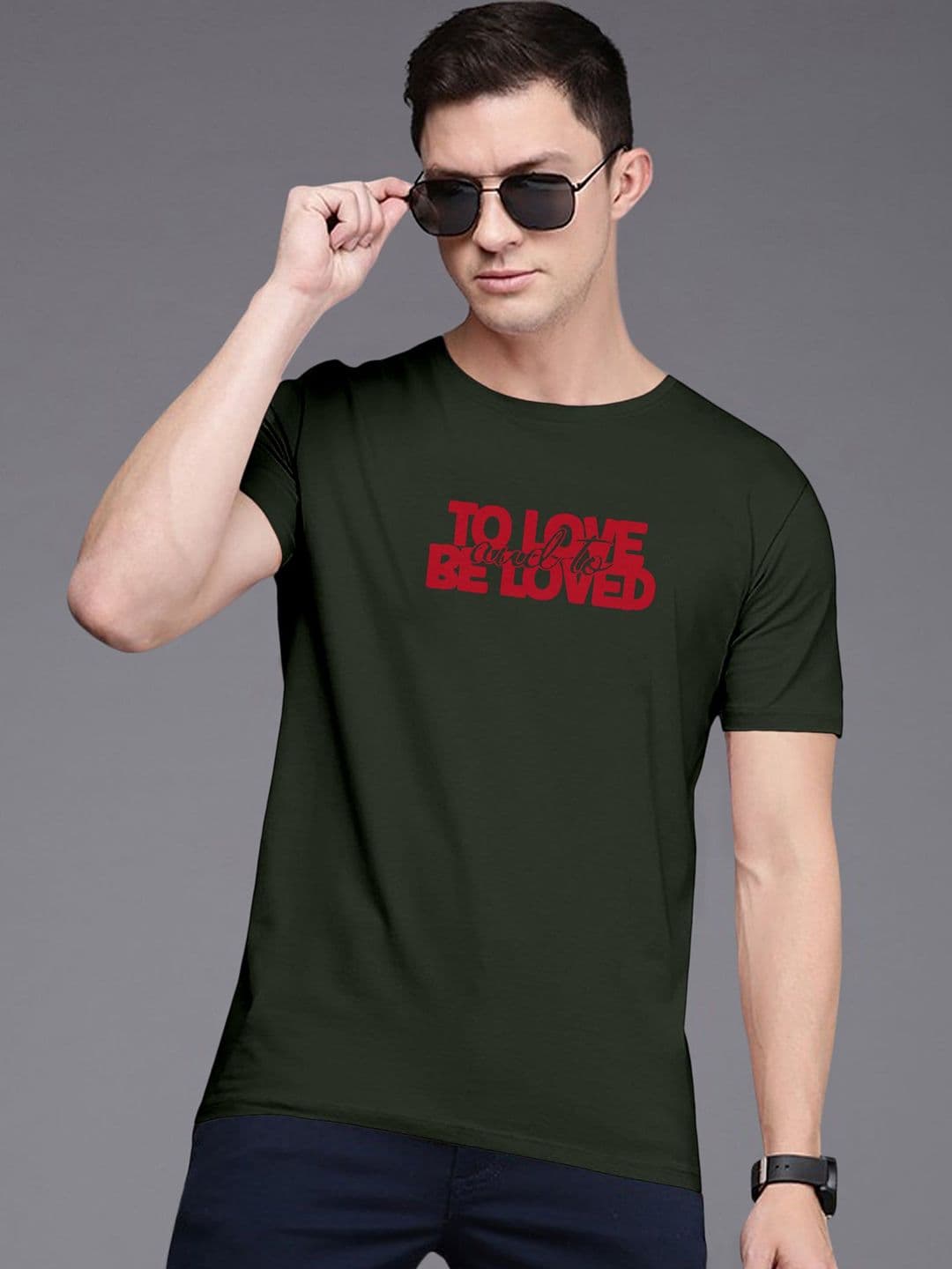 Mast & Harbour Men Typography Printed Round Neck Cotton T-shirt - view 1