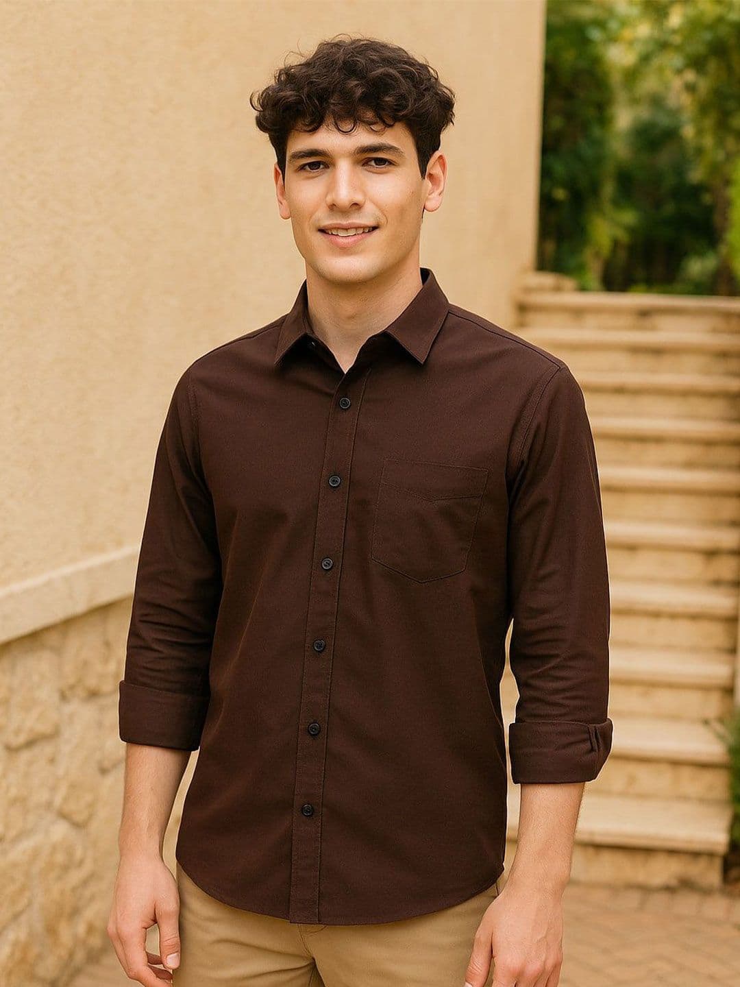 MaverIQ Men Regular Fit Solid Spread Collar Casual Shirt - view 1