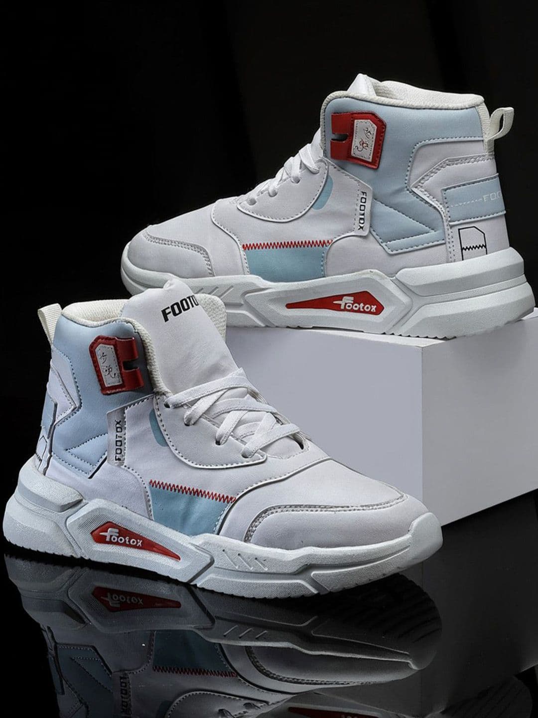 Footox Men Lace-Ups High-Top Sneakers - view 1