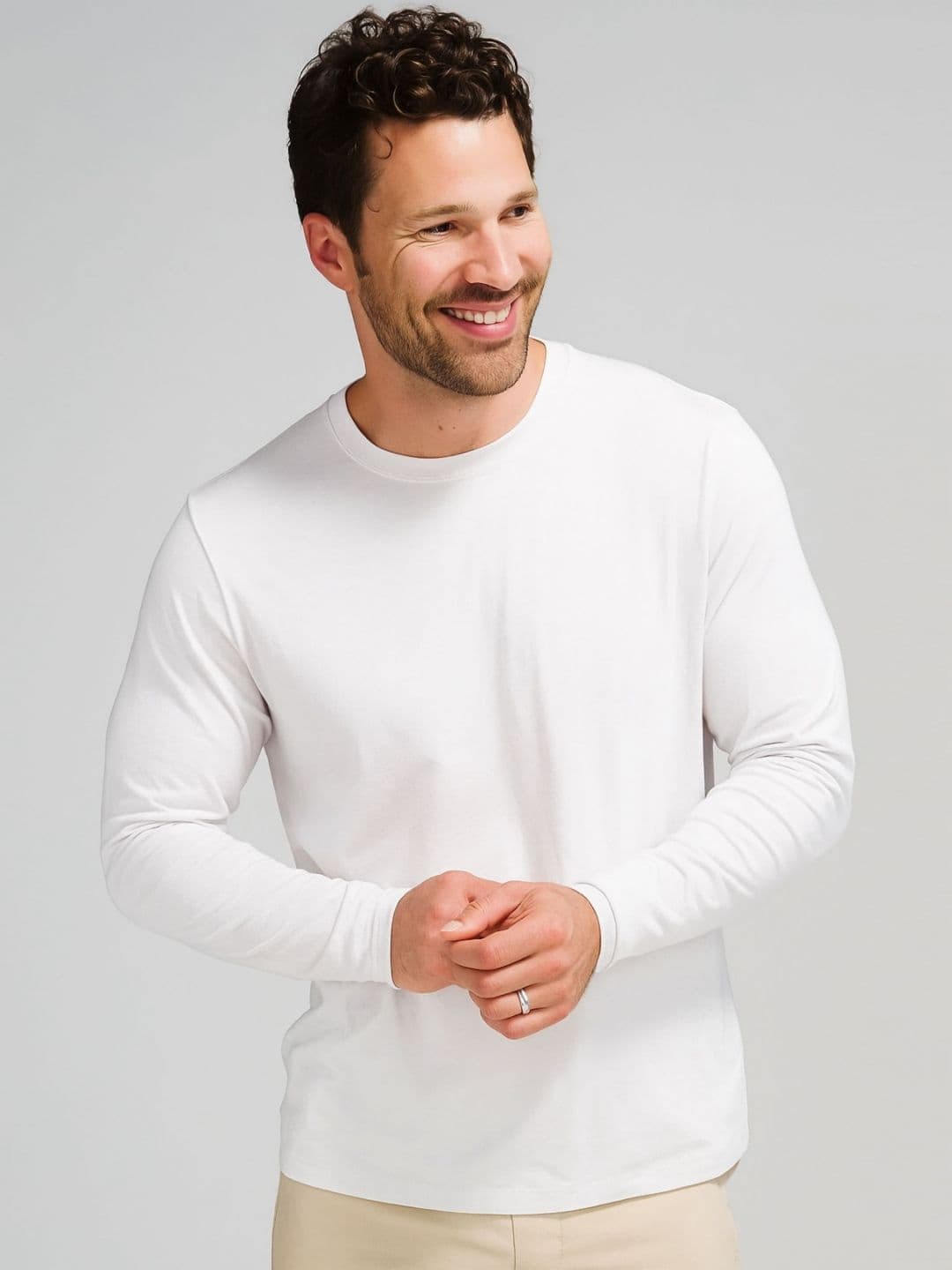 inner element Men Solid Round Neck Cotton Slim Fit T-shirt - view 1