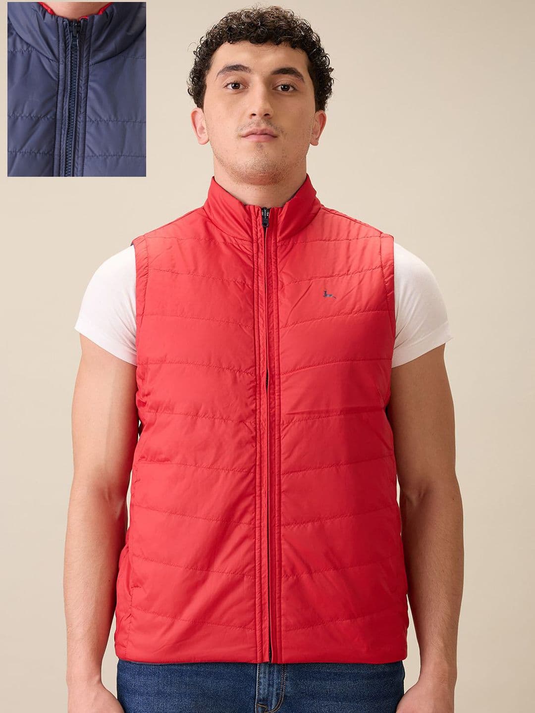 Parx Men Mock Collar Solid Padded Jacket - view 1