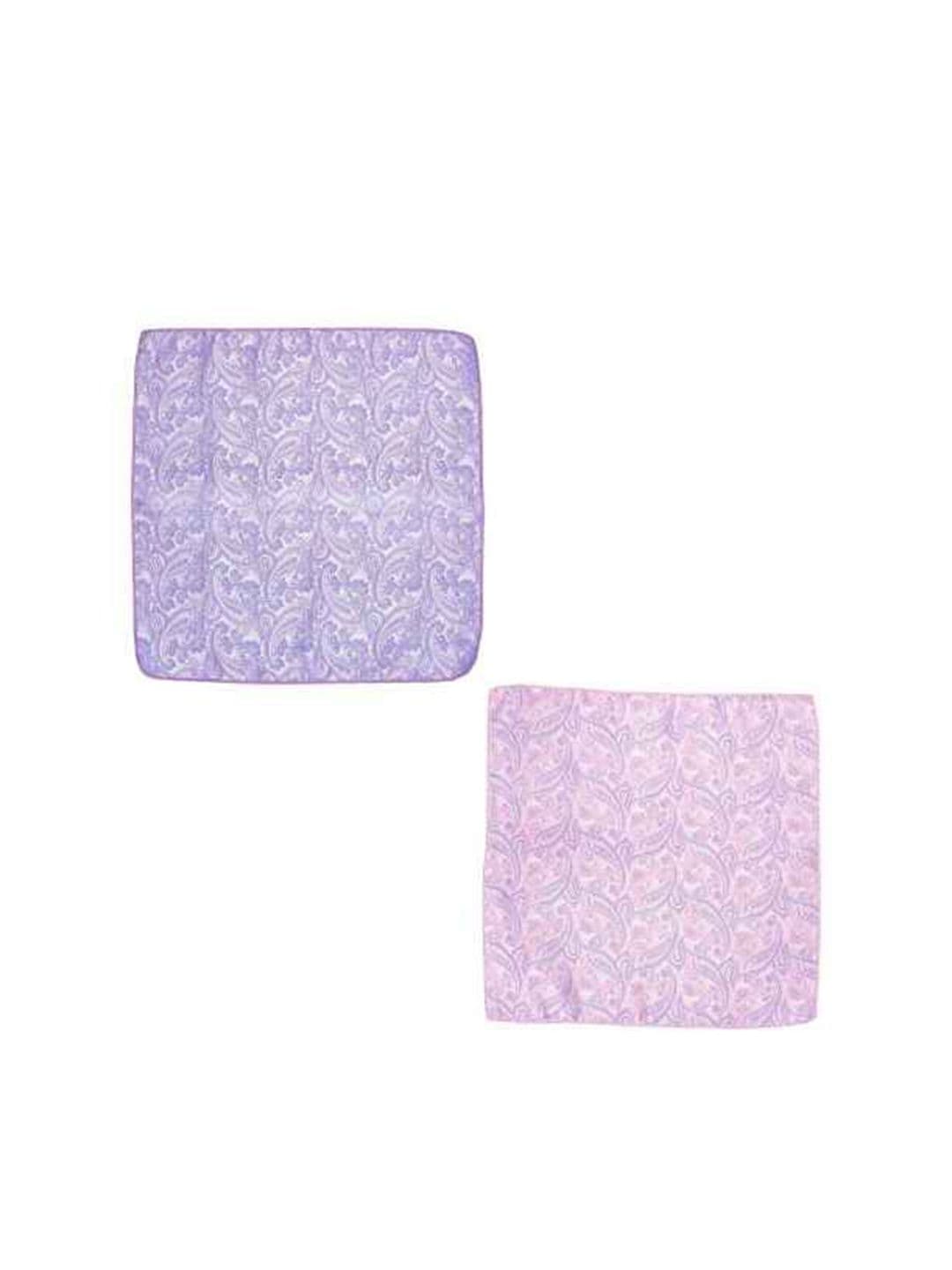 The Tie Hub Set Of 2 Printed Square Shaped Pocket Squares - view 1