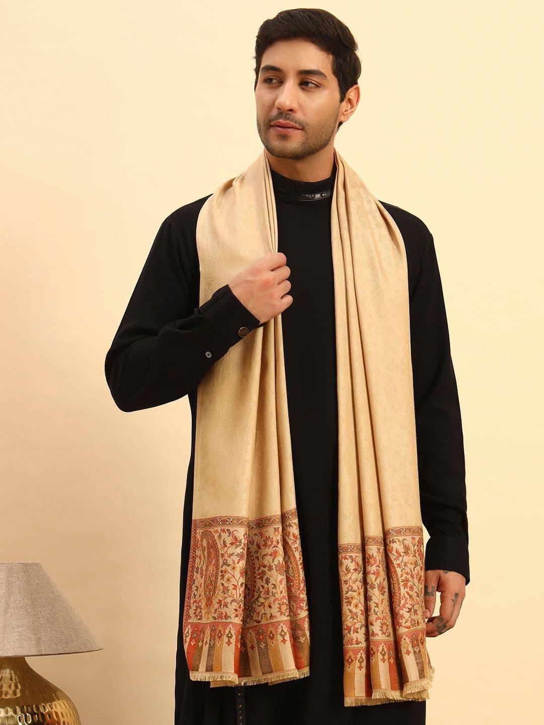 Pashmoda Men Gulpari Kaani Woolen Stole - view 1