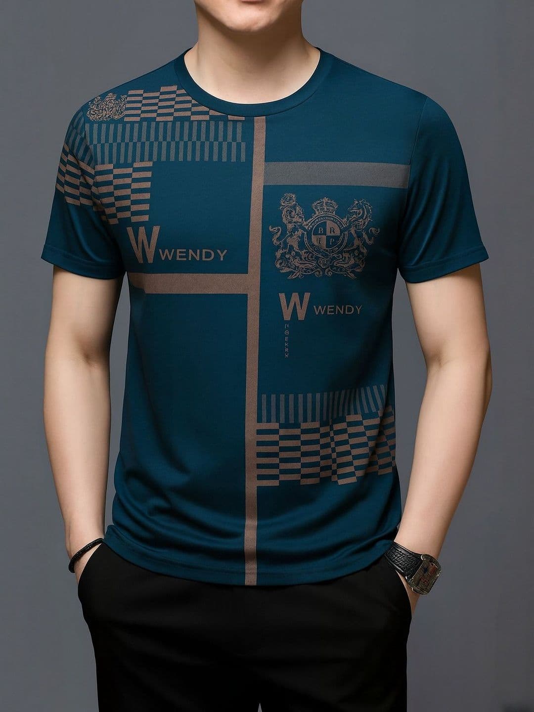 zebu Graphic Printed Round Neck T-shirt - view 1