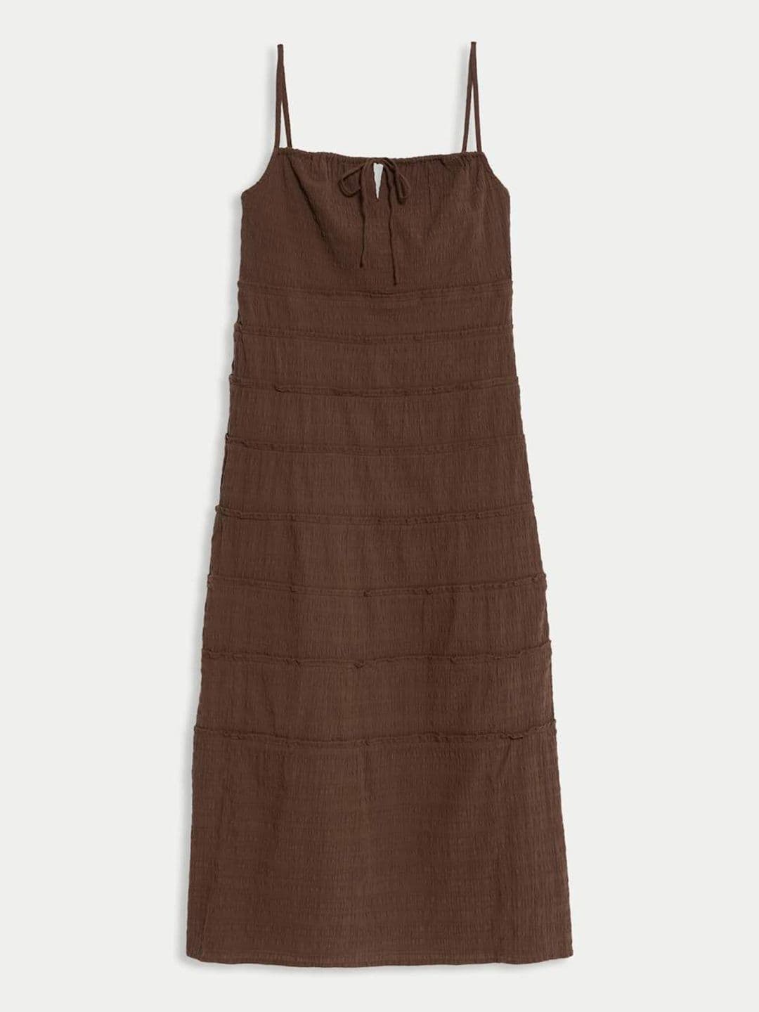 Marks & Spencer Cotton Rich Square Neck Midi Slip Dress - view 1