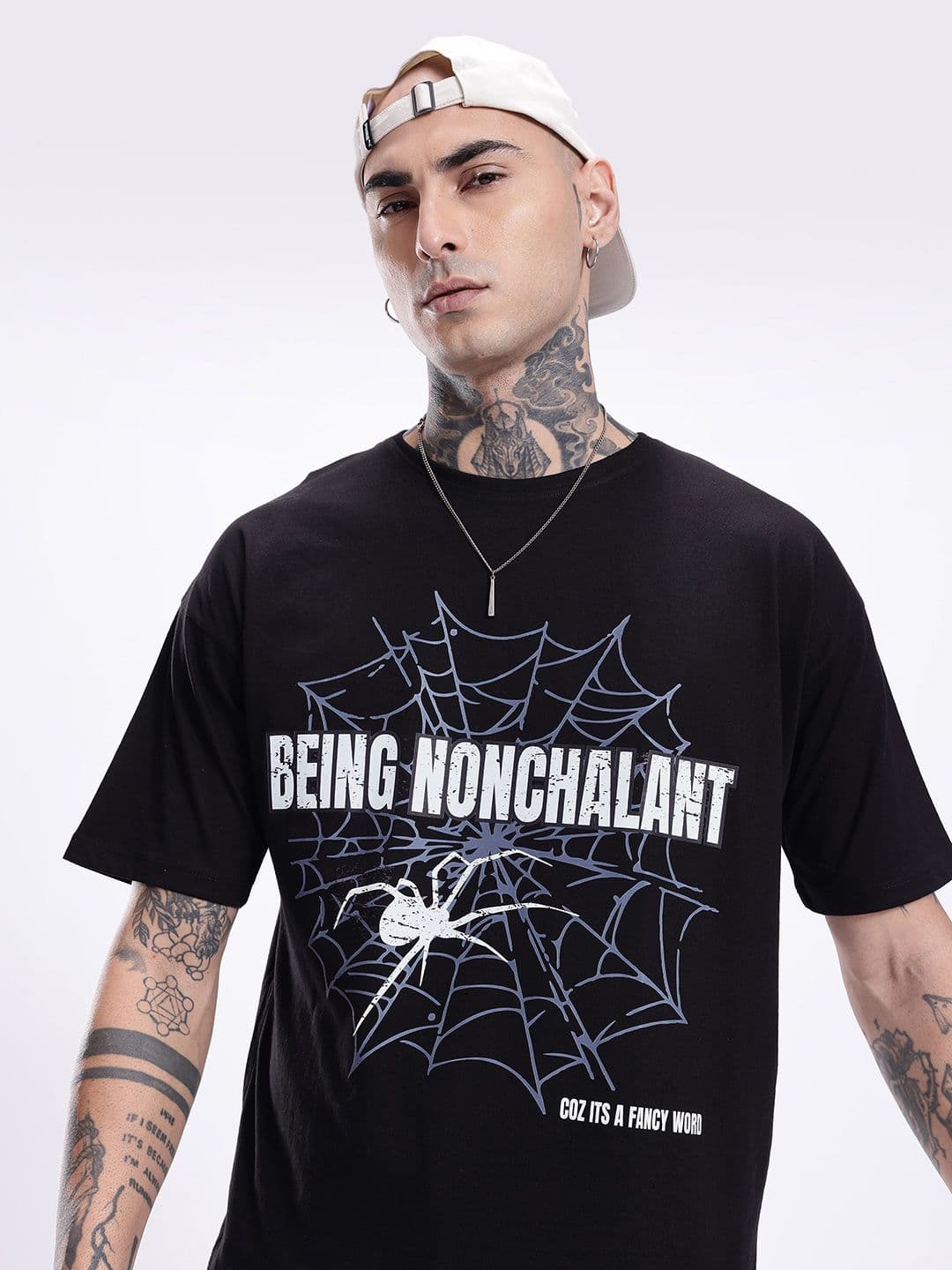 Kook N Keech Graphic Printed Drop-Shoulder Sleeves Pure Cotton Oversized T-shirt - view 1