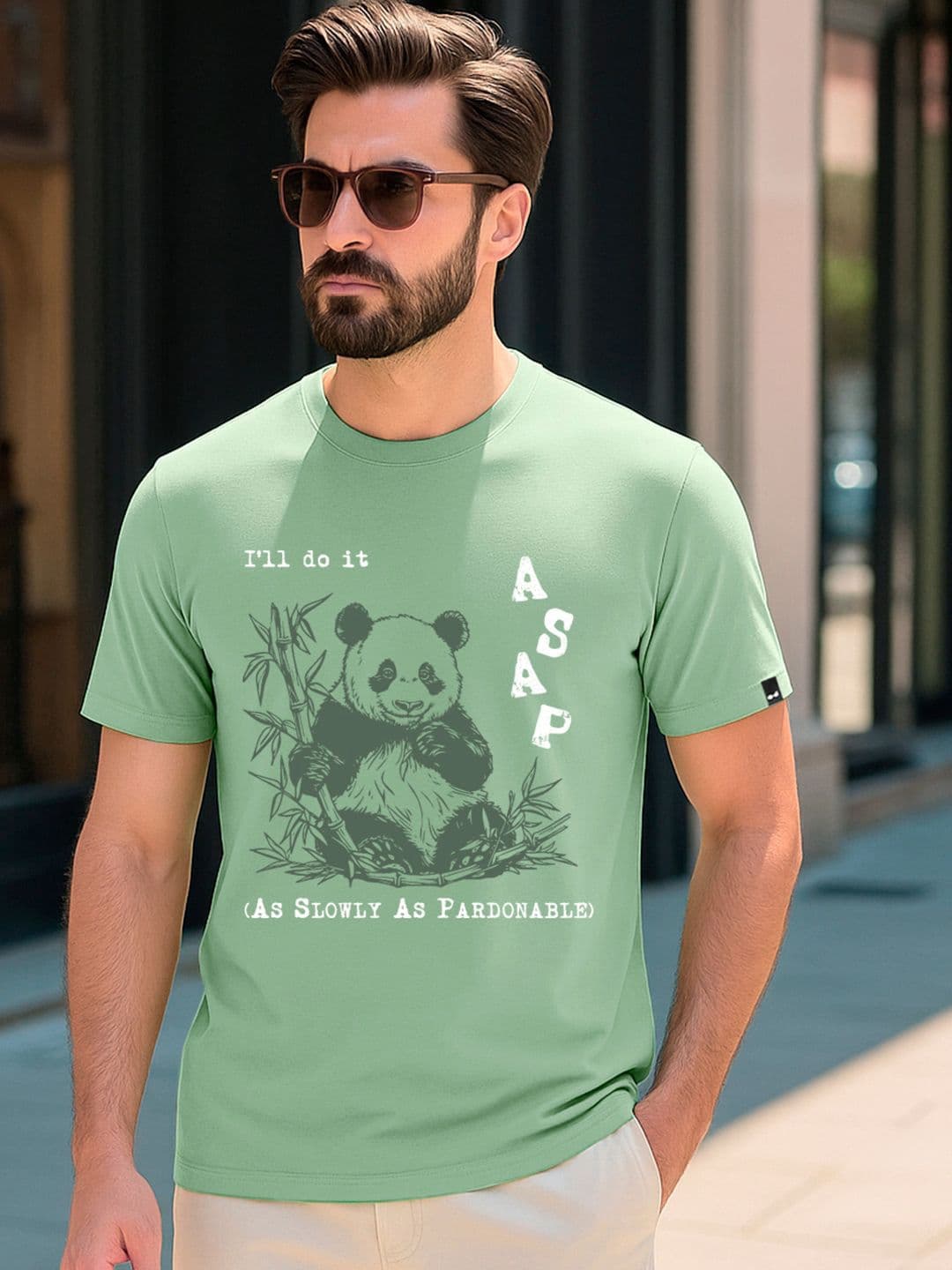 Bewakoof Men Bird Egg Green Graphic Printed T-shirt - view 1