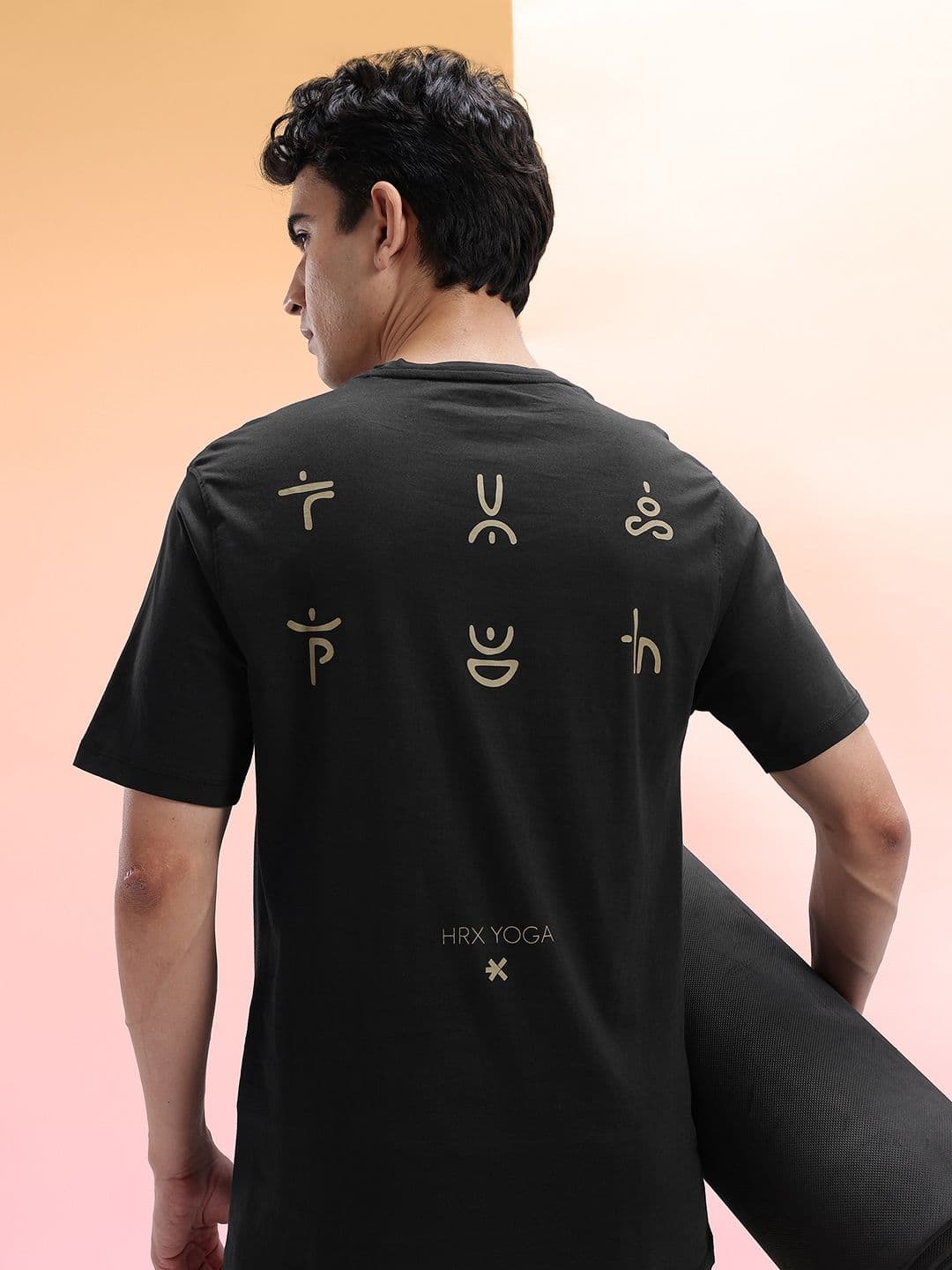 HRX by Hrithik Roshan Conversational Print Yoga T-shirt - view 1