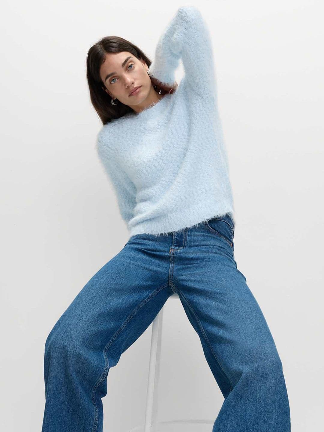 Marks & Spencer Textured Crew Neck Jumper - view 1