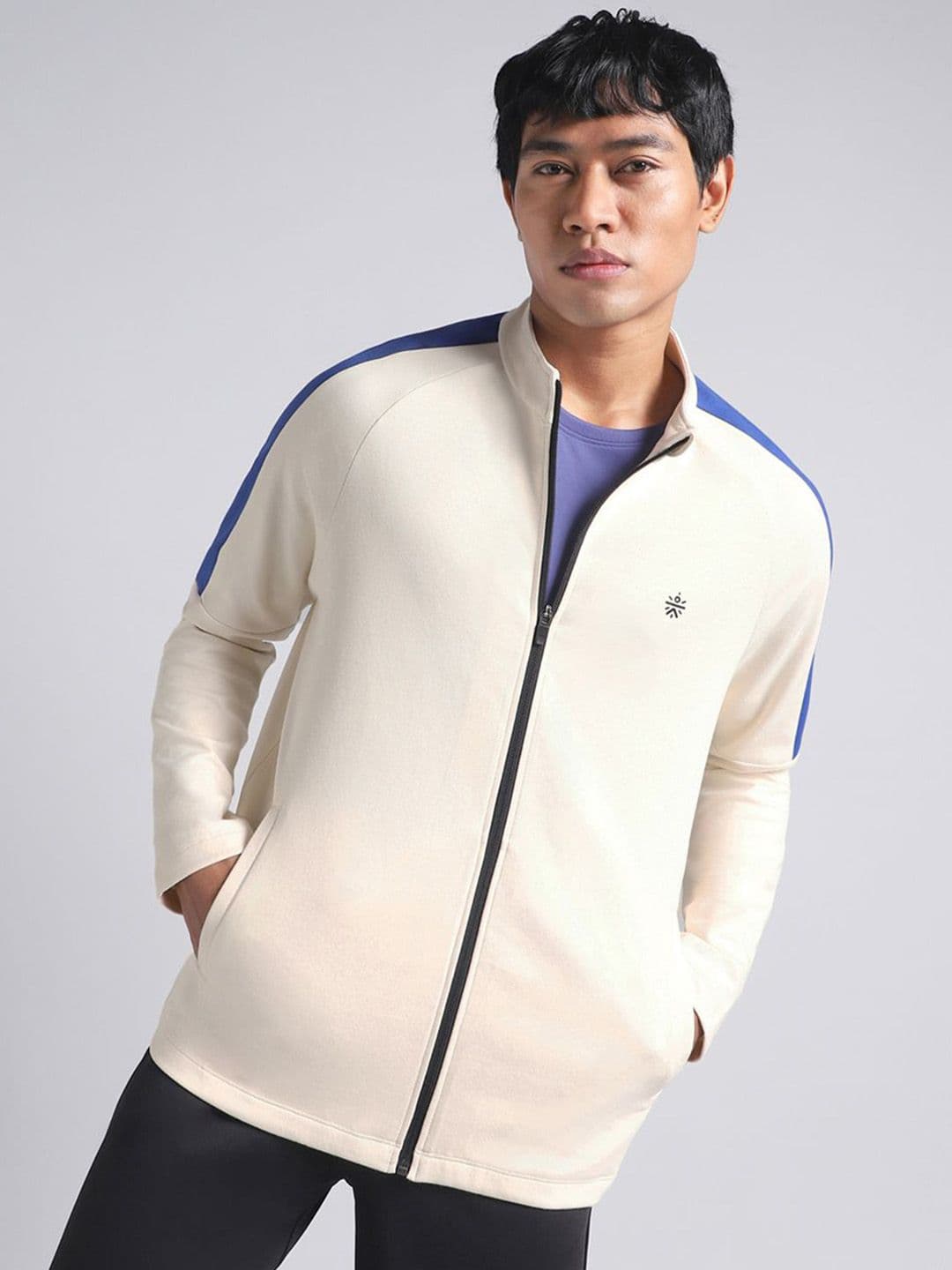CULT Men's Off White Workout Essential Mid Layer Jacket - view 1