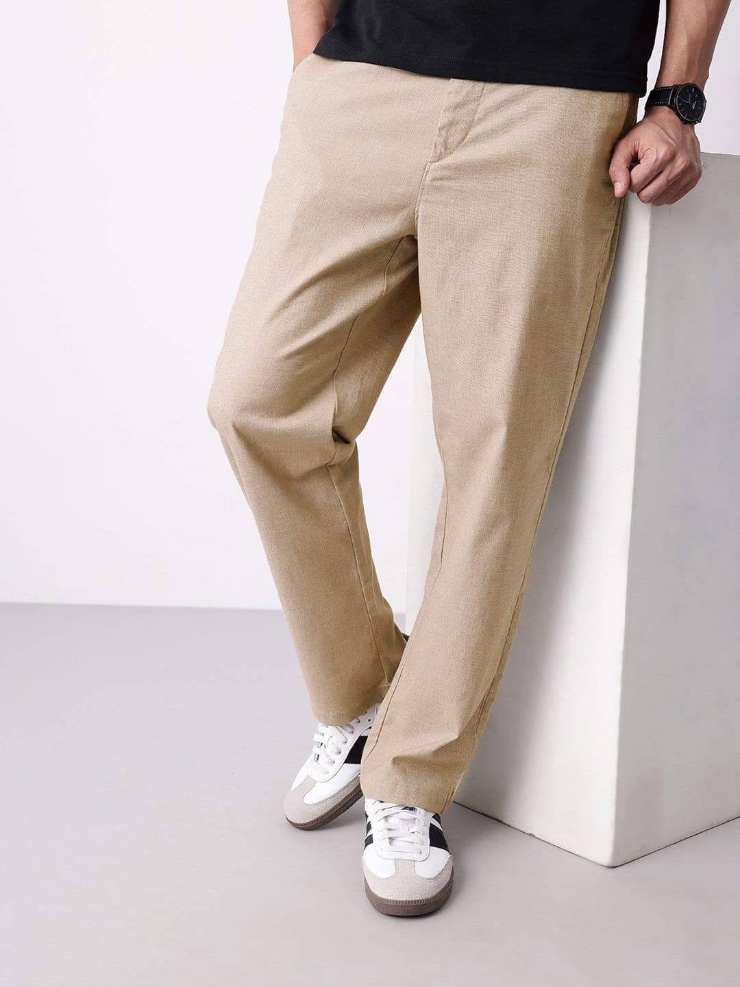 Mast & Harbour Men Relaxed Fit Casual Trousers - view 1