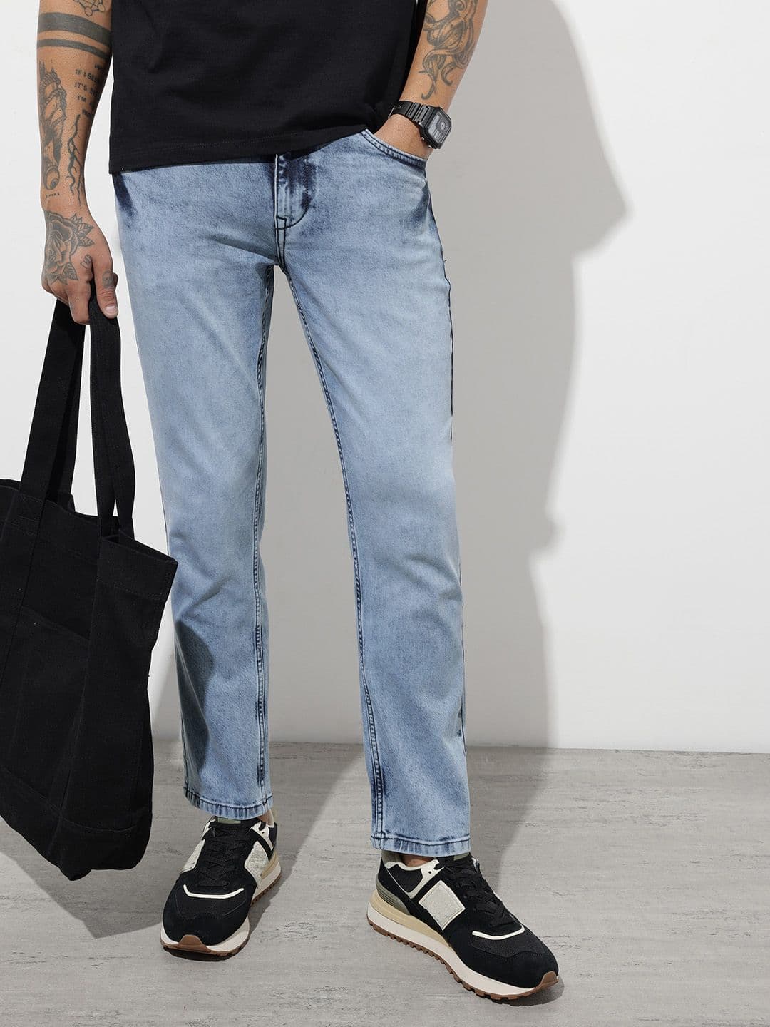 The Roadster Life Co. Men Slim Fit Heavy Fade Stretchable Jeans - view 1