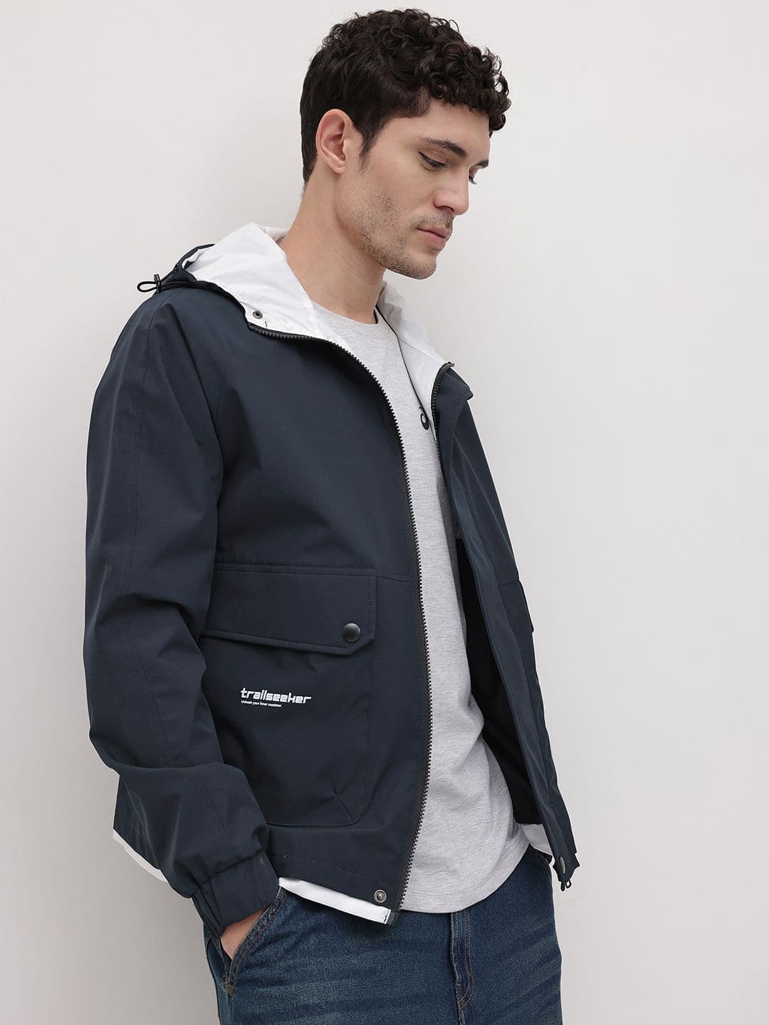 The Roadster Life Co. Contrast Panel Hooded Tailored Jacket - view 1