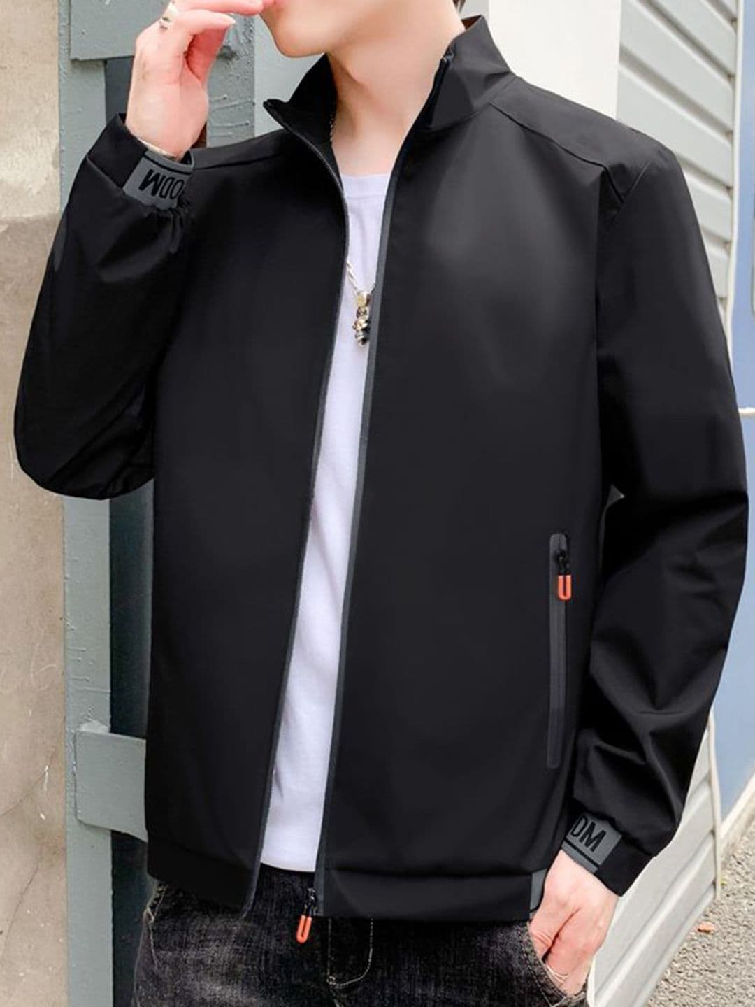 StyleCast x Revolte Men Stand Collar Open Front Jacket - view 1
