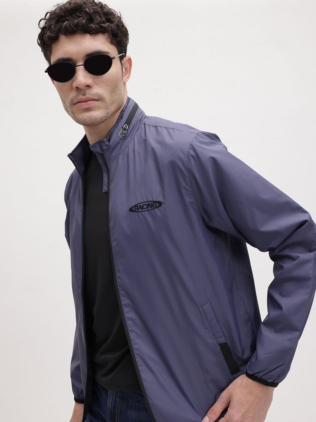 The Roadster Life Co. Typography Detail Bomber Jacket - view 1