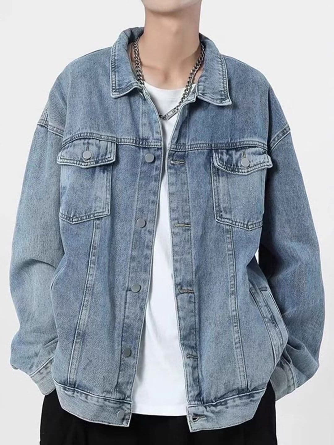 StyleCast x Revolte Men Cotton Denim Jacket - view 1