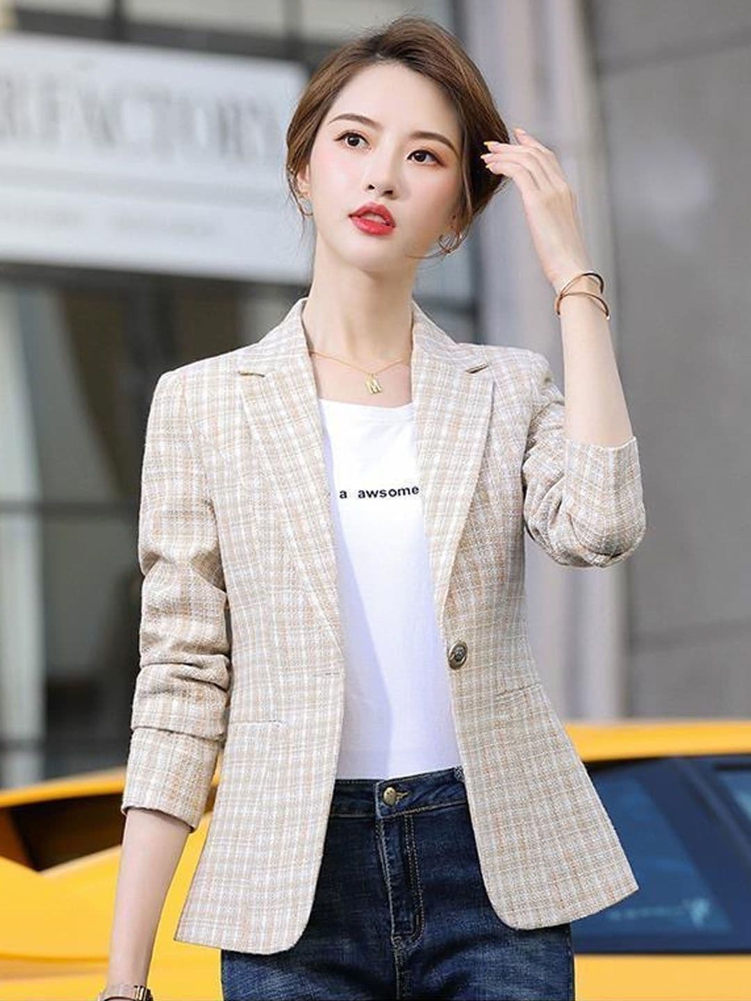 StyleCast Self Design Single Breasted Blazer - view 1