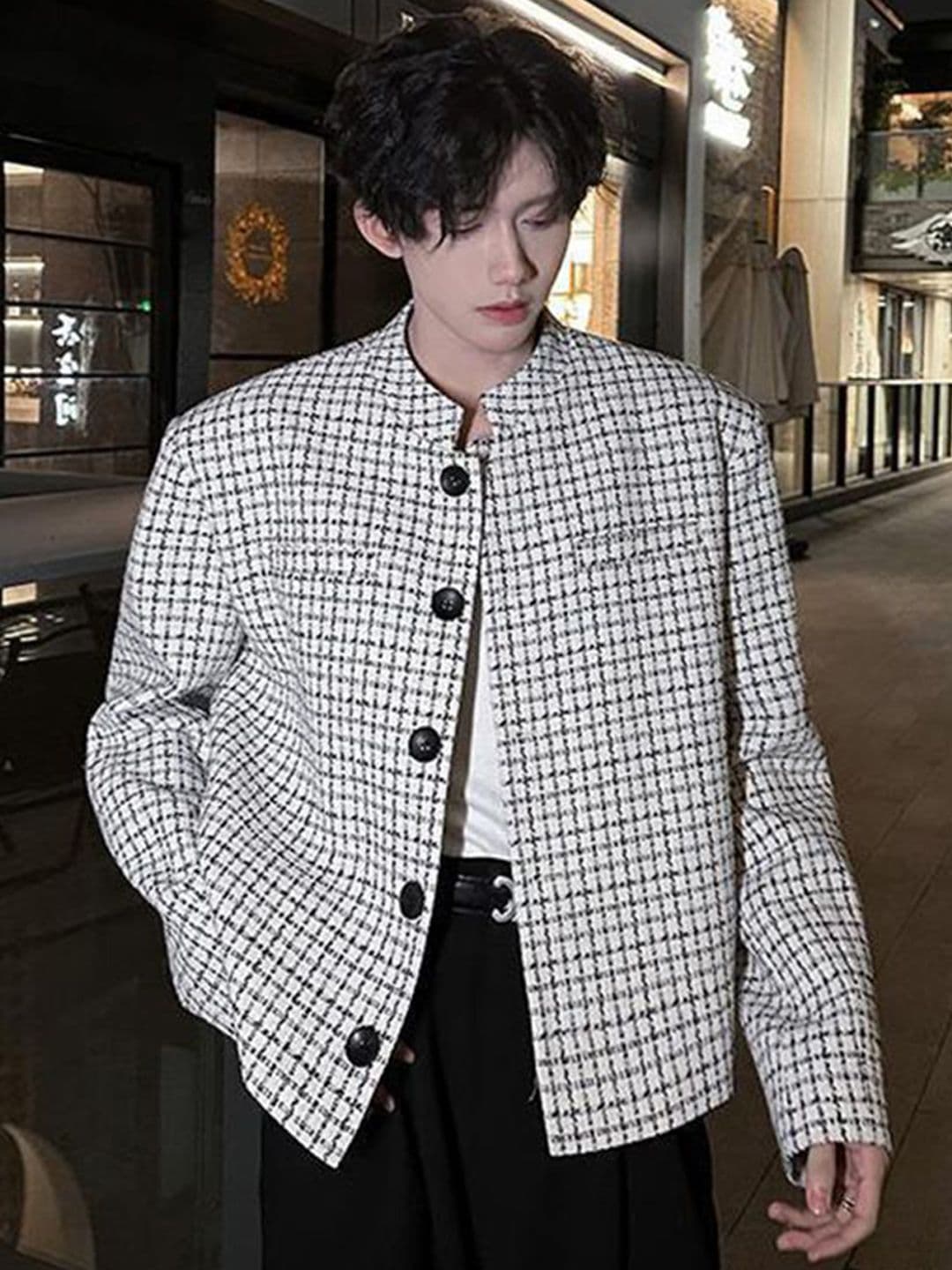 StyleCast x Revolte Men Self Design Open Front Jacket - view 1