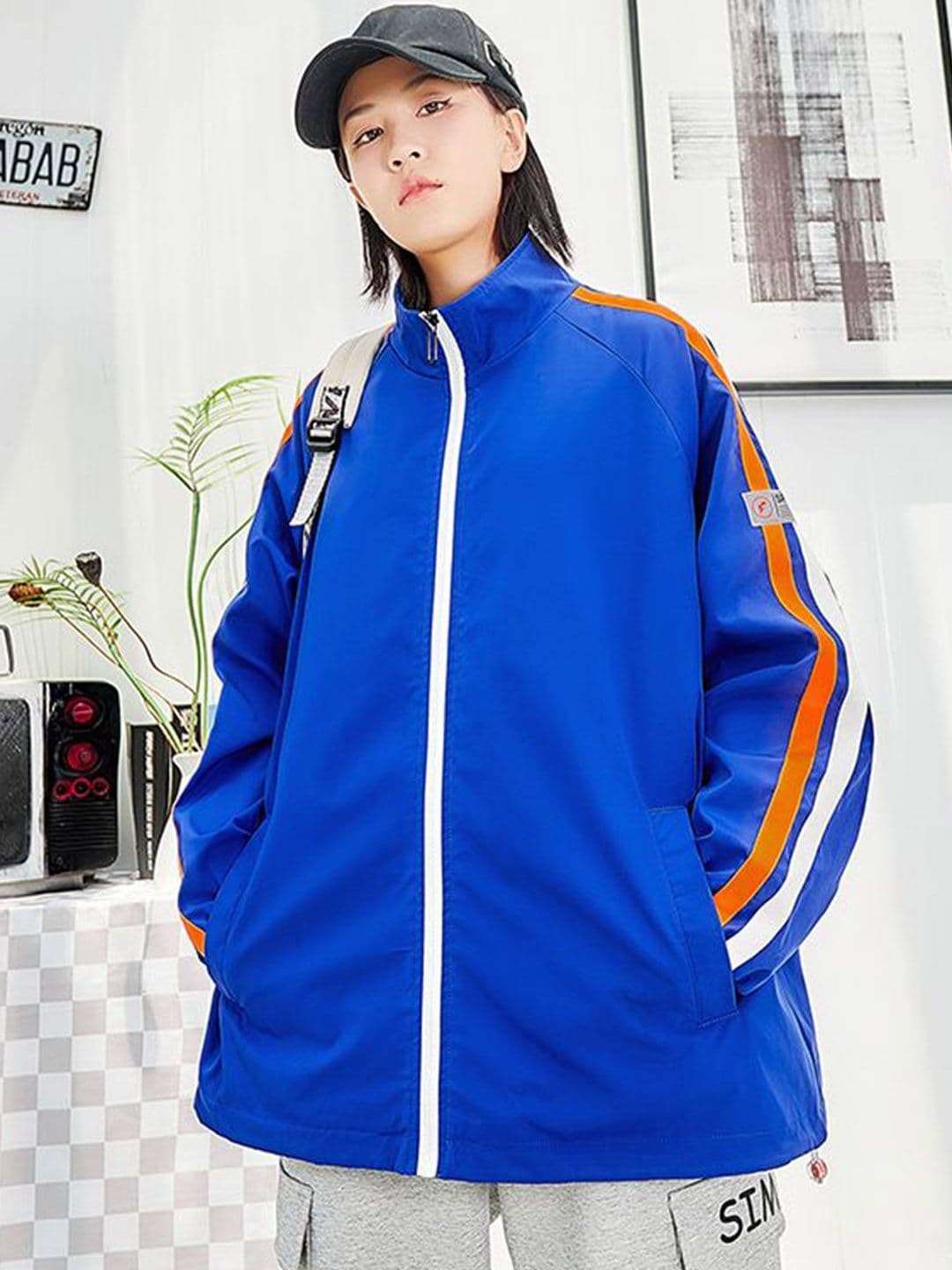 StyleCast x Revolte Men Striped Oversized Open Front Jacket - view 1