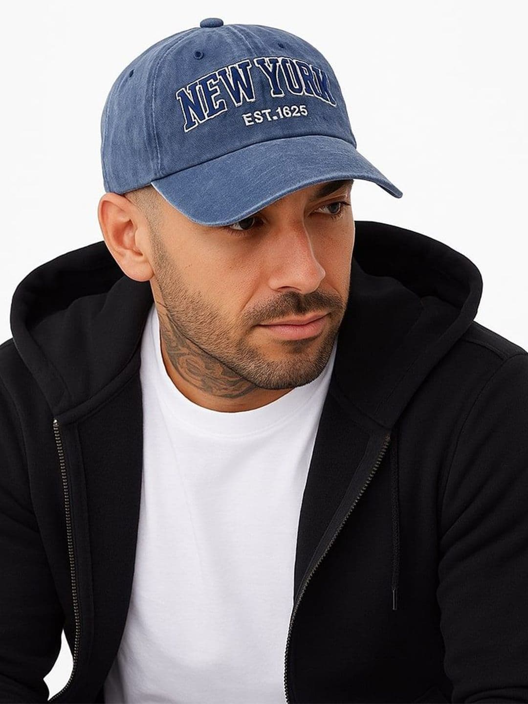 SAZARA Men Embroidered Cotton Baseball Cap - view 1