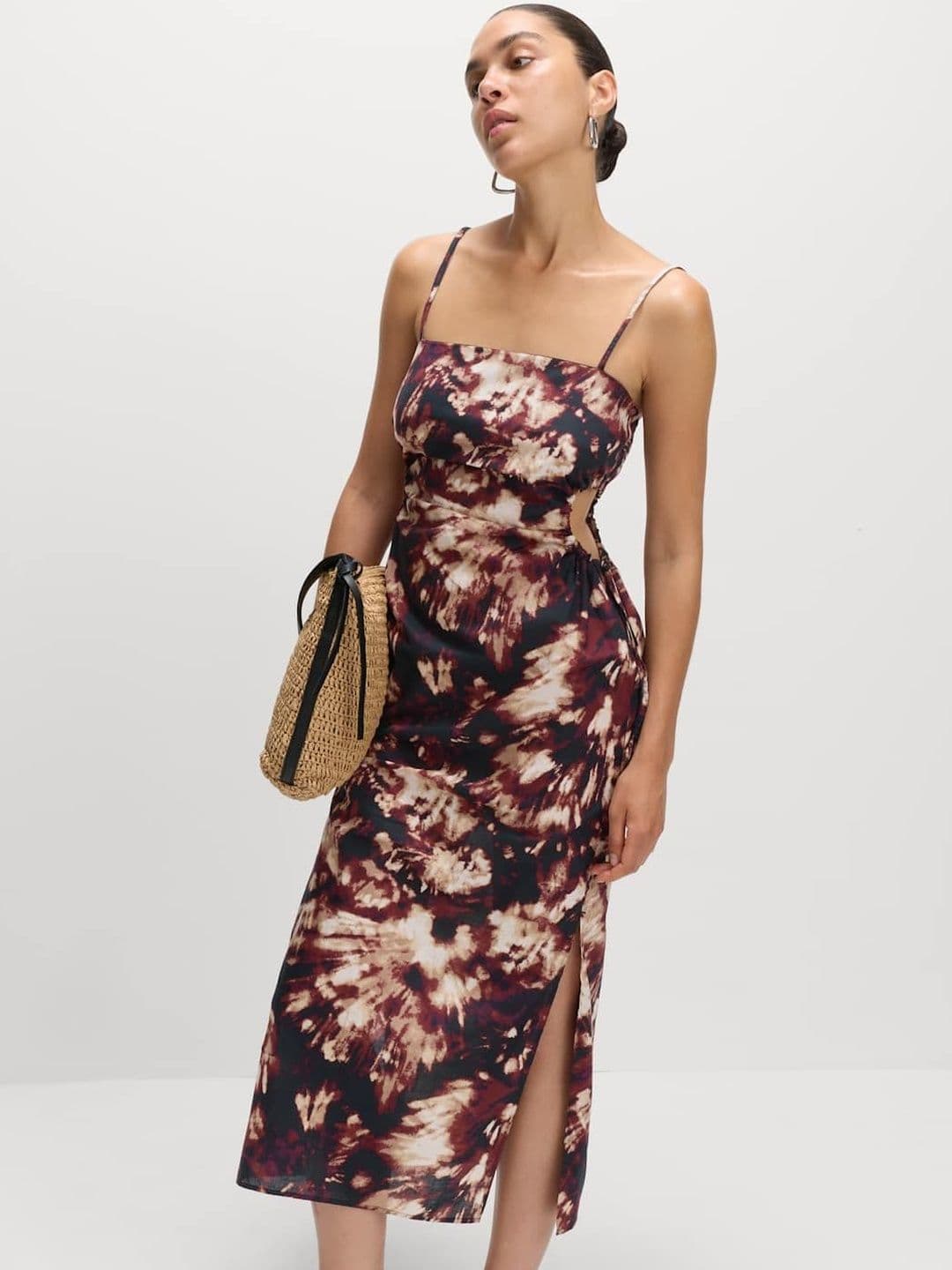 Marks & Spencer Pure Cotton Printed Cut Out Maxi Beach Dress - view 1
