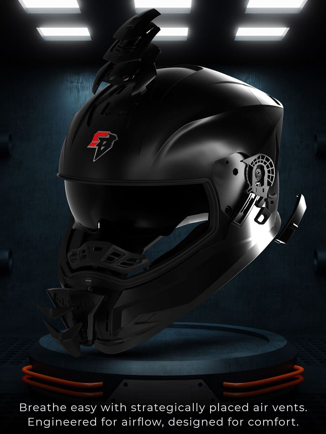 Steelbird Men SBH-57 Carbon Fighter Helmet - view 1