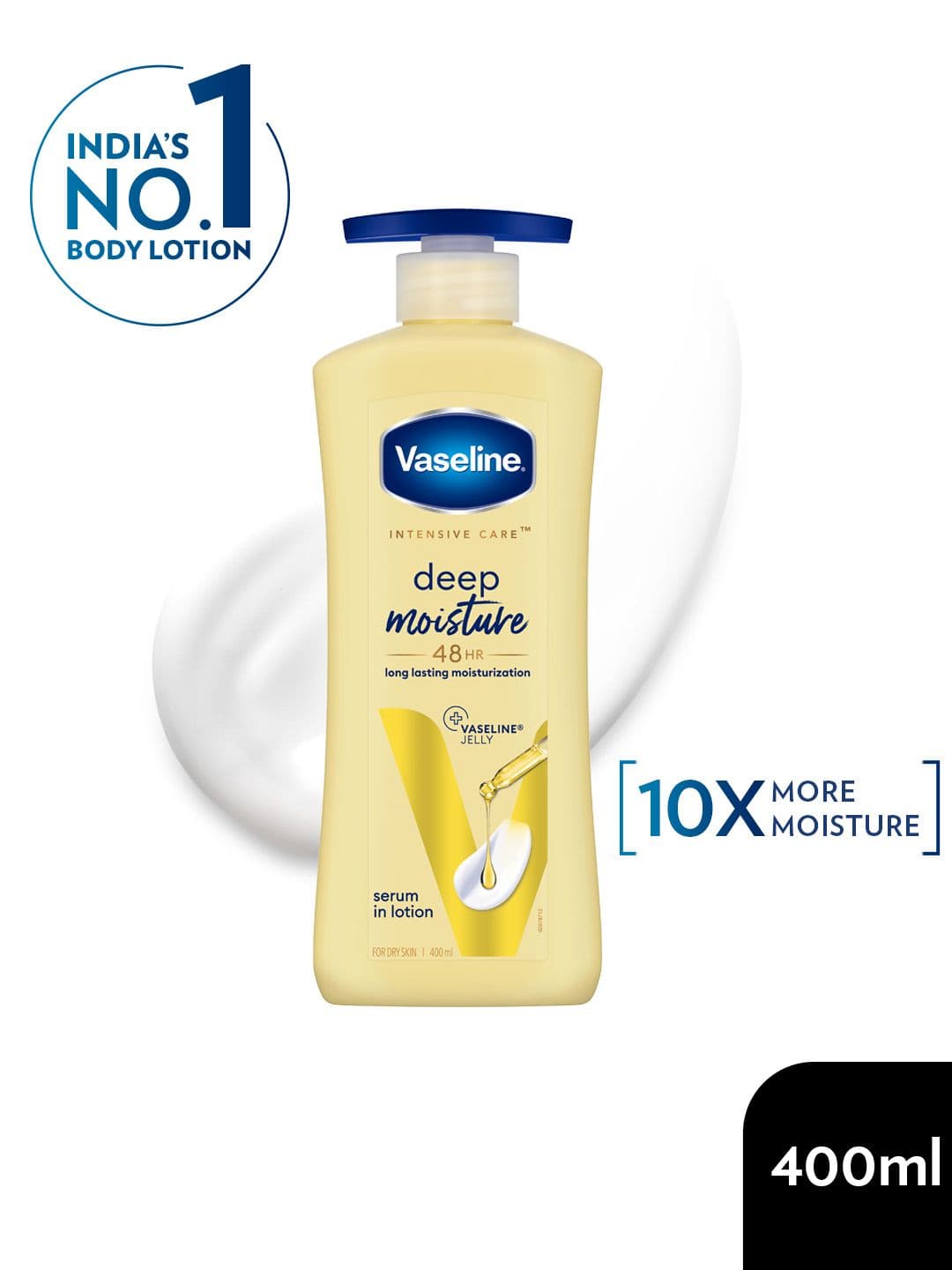 Vaseline Deep Moisture Body Lotion for Cushion Soft Skin with Ceramides Hyaluron - 400ml - view 1