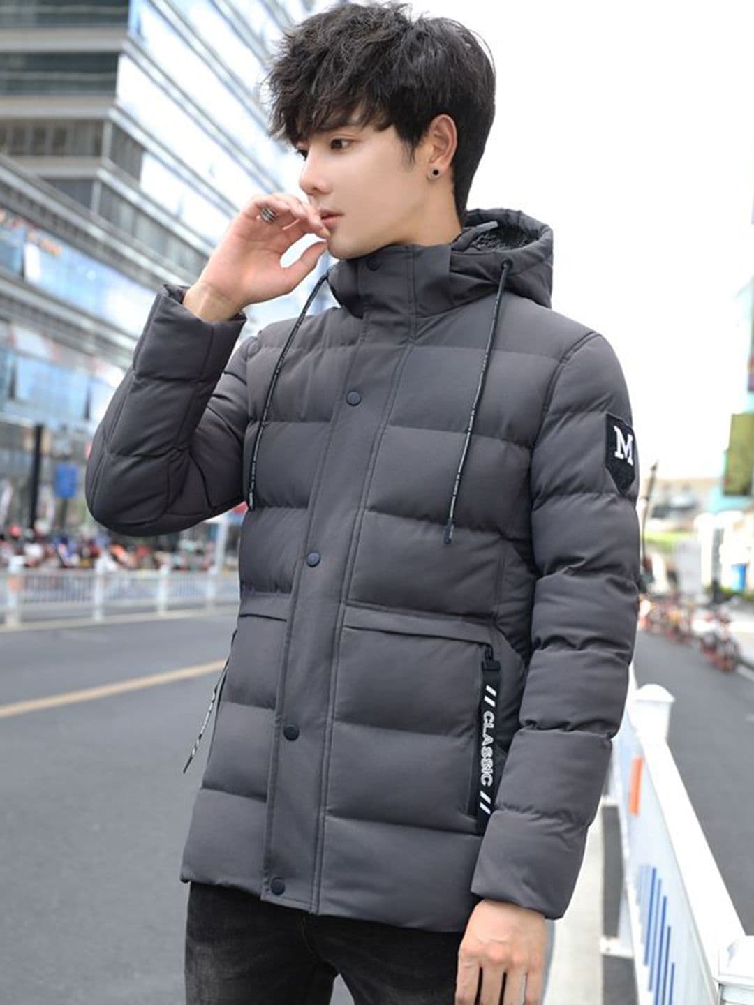 StyleCast x Revolte Men Hooded Padded Jacket - view 1