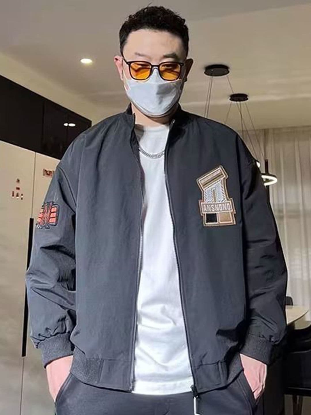 StyleCast x Revolte Men Stand Collar Open Front Jacket - view 1