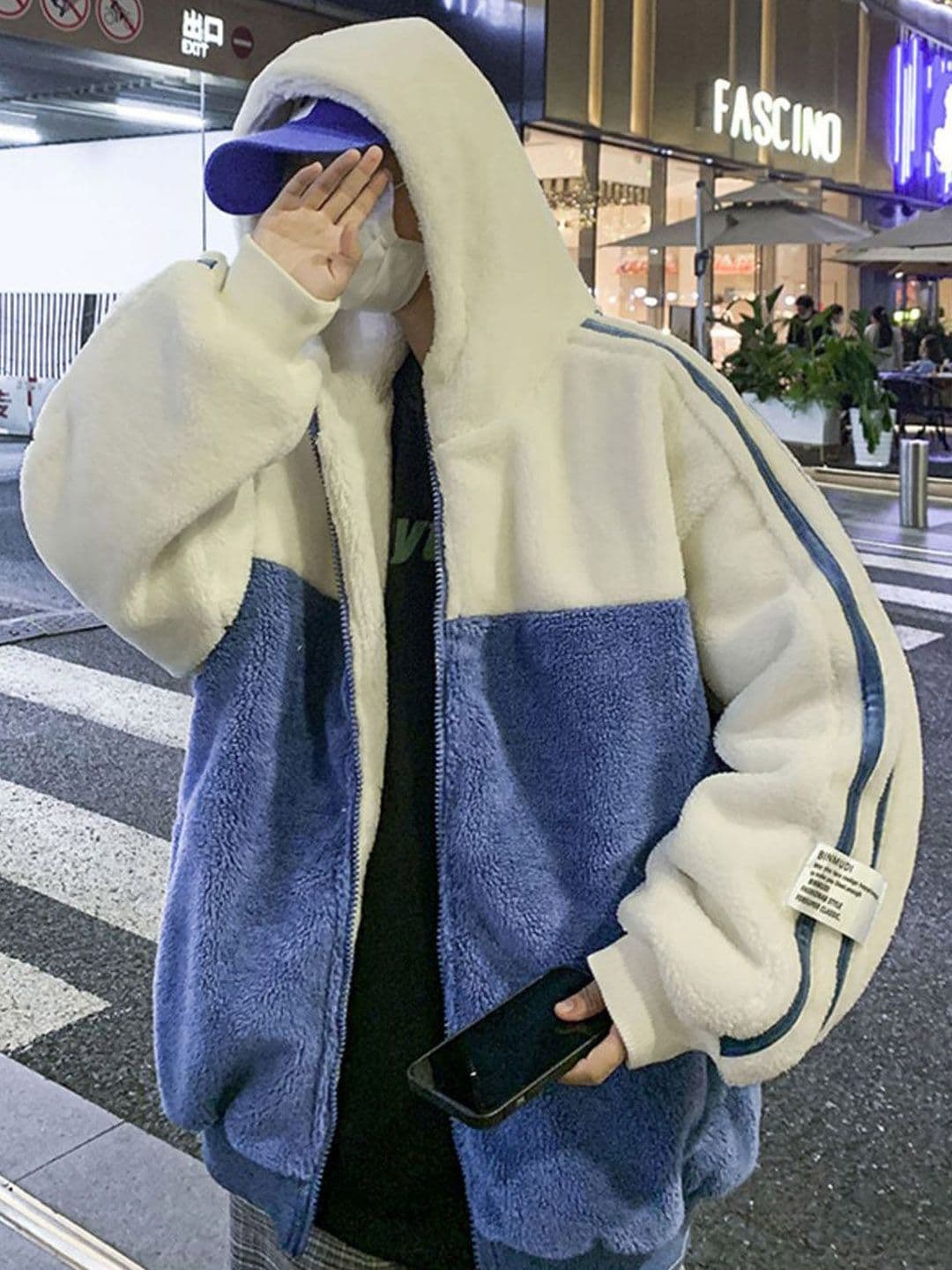 StyleCast x Revolte Men's Colourblocked Hooded Padded Jacket - view 1