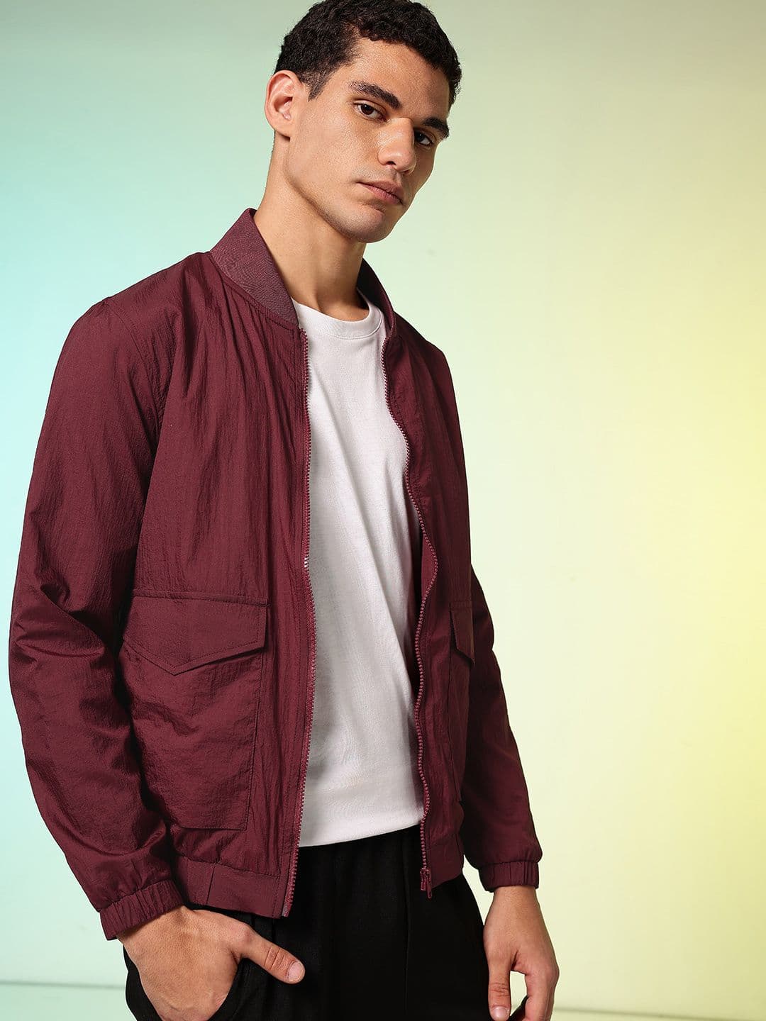 HRX by Hrithik Roshan Mock Collar Bomber Jacket - view 1